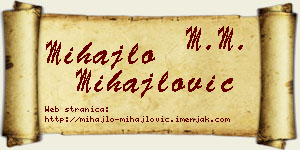 Mihajlo Mihajlović vizit kartica
